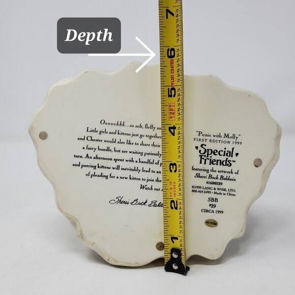 Lang & Wise Special Friend Circa 1999 Picnic With Molly First Edition Figurine - Picture 7 of 9